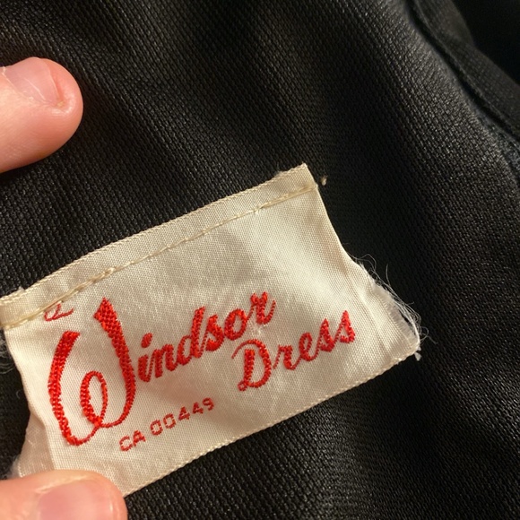 Vintage Black Long Sleeve Goth Maxi Dress - Picture 4 of 4